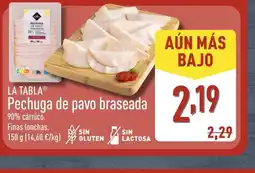 ALDI LA TABLA Pechuga de pavo braseada oferta