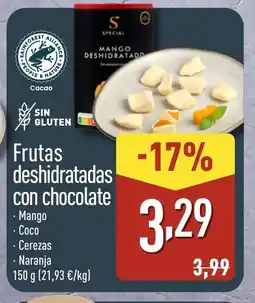 ALDI Frutas deshidratadas con chocolate oferta