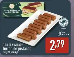 ALDI FLOR DE NAVIDAD Turrón de pistacho oferta