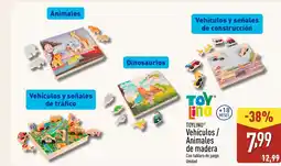 ALDI TOYLINO Vehículos / Animales de madera oferta