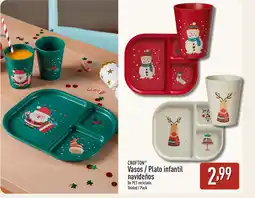 ALDI CROFTON Vasos/Plato infantil navideños oferta