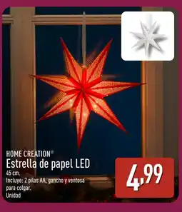 ALDI HOME CREATION Estrella de papel LED oferta