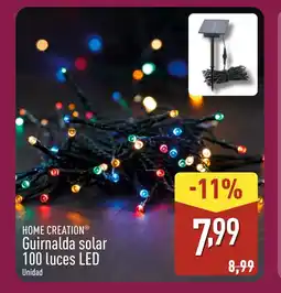 ALDI HOME CREATION Guirnalda solar 100 luces LED oferta