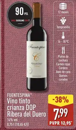 ALDI FUENTESPINA Vino tinto crianza DOP Ribera del Duero oferta