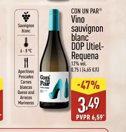 ALDI CON UN PAR Vino sauvignon blanc DOP Utiel- Requena oferta