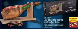 ALDI AIRE SANO Lote de paleta, chorizo y salchichón duroc oferta