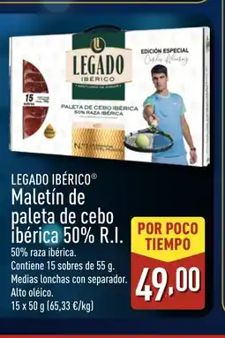 ALDI LEGADO IBÉRICO Maletín de paleta de cebo ibérica 50% R.I. oferta