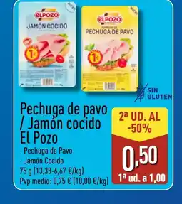 ALDI ELPOZO Pechuga de Pavo / Jamón cocido oferta