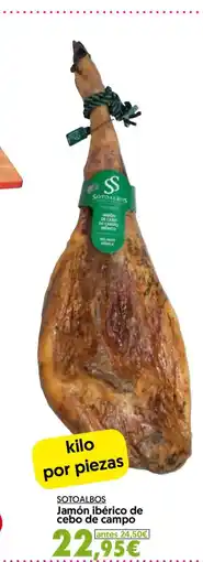 Hiper Usera SOTOALBOS Jamón ibérico de cebo de campo oferta