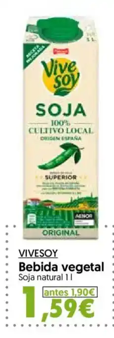Hiper Usera VIVESOY Bebida vegetal Soja natural oferta
