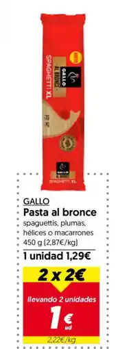 Hiper Usera GALLO Pasta al bronce oferta
