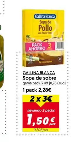 Hiper Usera GALLINA BLANCA Sopa de sobre oferta