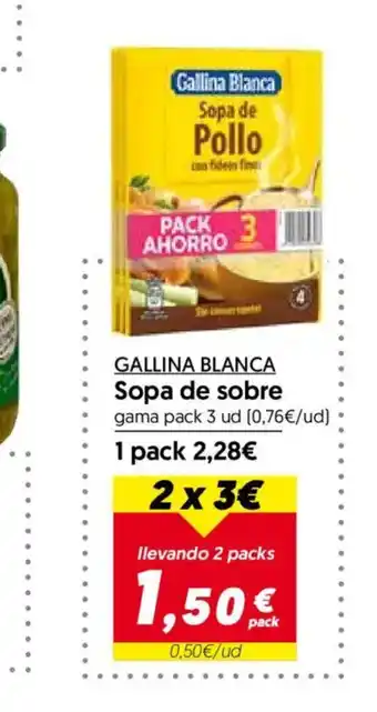 Hiper Usera GALLINA BLANCA Sopa de sobre oferta