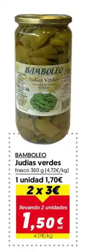 Hiper Usera BAMBOLEO Judías verdes frasco oferta