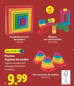 Lidl Playtive Juguetes de madera oferta