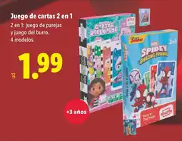 Lidl Juego de cartas 2 en 1 oferta