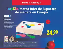 Lidl LUPILU Caja luminosa de madera oferta