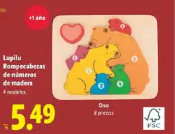 Lidl LUPILU Rompecabezas de números oferta