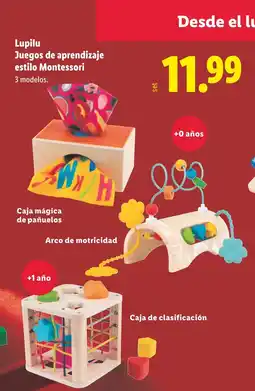 Lidl LUPILU Juegos de aprendizaje estilo Montessori oferta