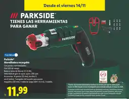 Lidl PARKSIDE Atornilladora recargable oferta