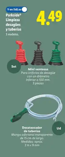 Lidl PARKSIDE Limpieza desagües y tuberías oferta