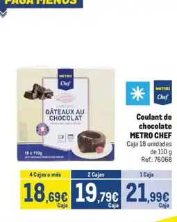 Makro METRO CHEF Coulant de chocolate oferta