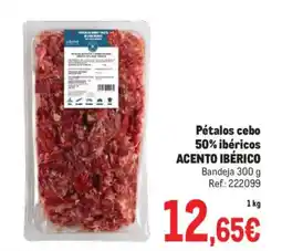 Makro ACENTO IBÉRICO Pétalos cebo 50% ibéricos oferta