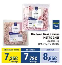 Makro METRO CHEF Bacón en tiras o dados oferta