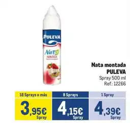 Makro PULEVA Nata montada oferta