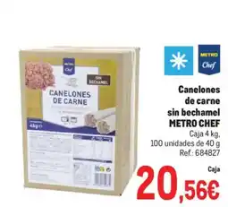 Makro METRO CHEF Canelones de carne sin bechamel oferta