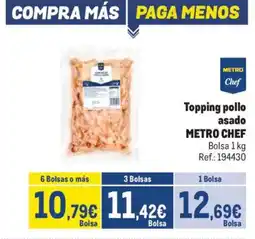 Makro METRO CHEF Topping pollo asado oferta