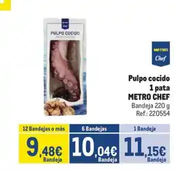 Makro METRO CHEF Pulpo cocido 1 pata oferta
