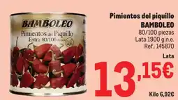 Makro BAMBOLEO Pimientos del piquillo oferta