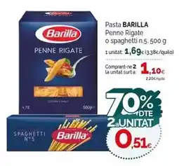 Condis Barilla - pasta penne rigate o spaghetti oferta