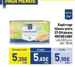Makro METRO CHEF Espárrago blanco extra 17-24 piezas oferta