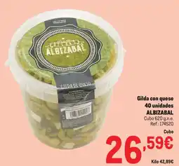 Makro ALBIZABAL Gilda con queso 40 unidades oferta