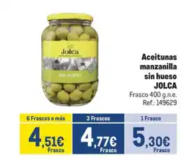 Makro JOLCA METRO CHEFAceitunas manzanilla sin hueso oferta
