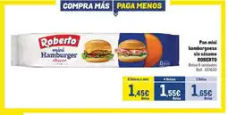 Makro ROBERTO Pan mini hamburguesa sin sésamo oferta