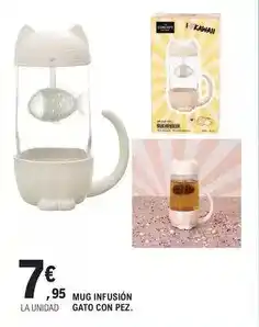 E.Leclerc Mug infusion gato con pez oferta