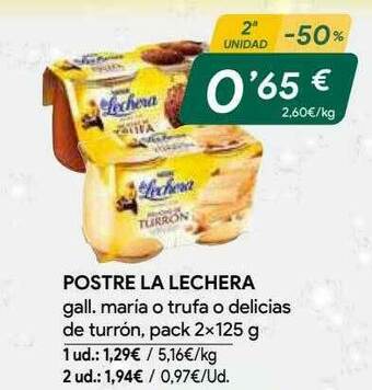 Masymas Postre La Lechera oferta