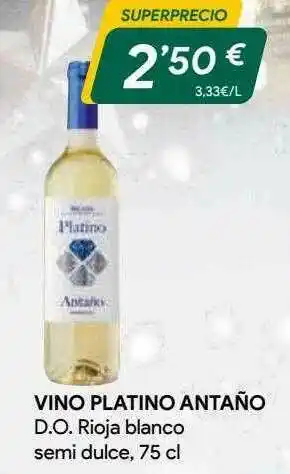 Masymas Vino Platino Antaño D.o. Rioja Blanco Semi Dulce oferta