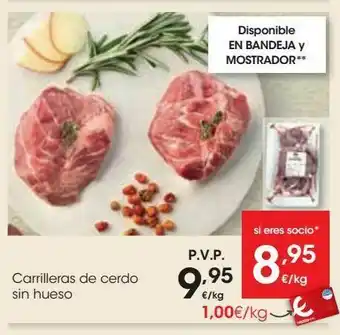 Eroski Carrilleras de cerdo sin hueso oferta
