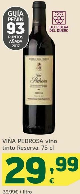 HiperDino Viña pedrosa vino tinto reserva oferta