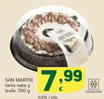 HiperDino San martín tarta nata y trufa oferta