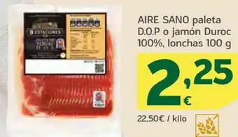 HiperDino Aire sano paleta d.o.p. o jamón duroc 100% oferta
