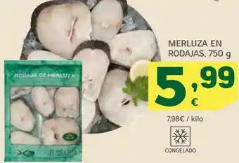 HiperDino Merluza en rodajas oferta