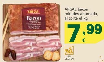 HiperDino Argal bacon mitades ahumado oferta