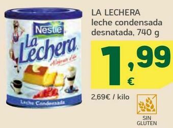 HiperDino La lechera leche condensada desnatada oferta