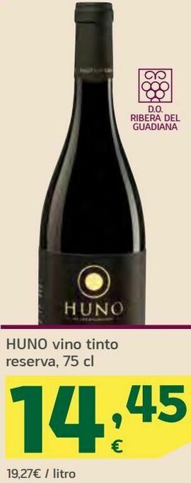 HiperDino Huno vino tinto reserva oferta