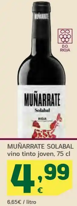 HiperDino Muñarrate solabal vino tinto joven oferta